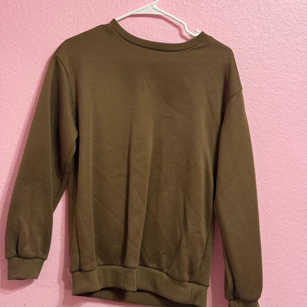 SHEIN Men's Olive Crewneck Sweater